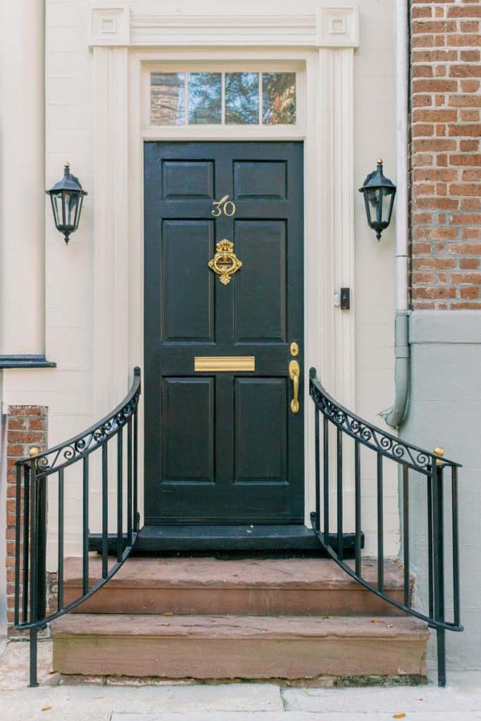 Beautiful entry way door in Charleston.