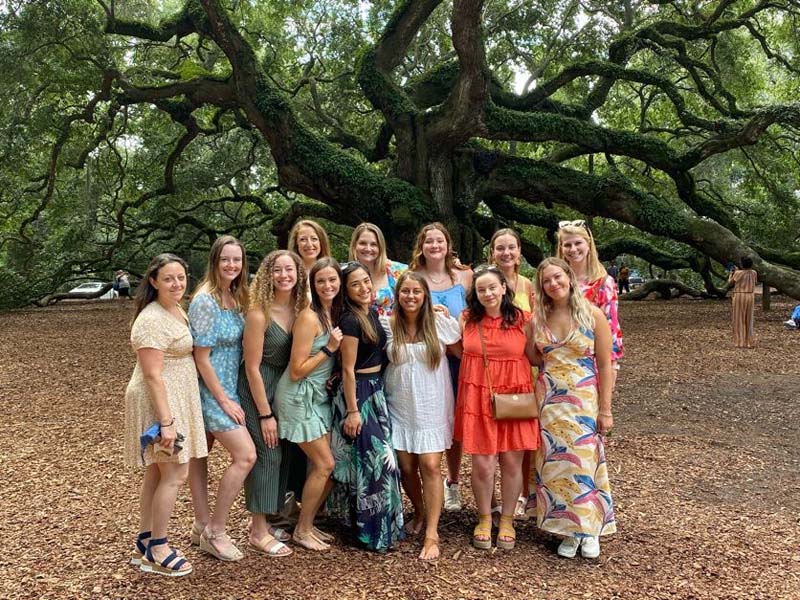 Samantha Testa and her friends at the Angel Oak.