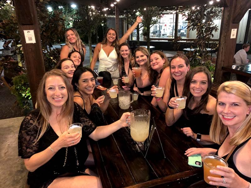 Samantha Testa and her friends hanging out for her bachelorette.